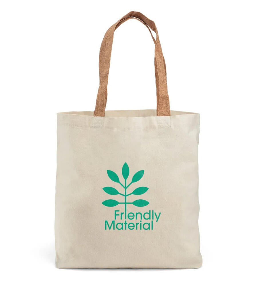 Sacola em Algodão Cru com alça Longa Cortiça